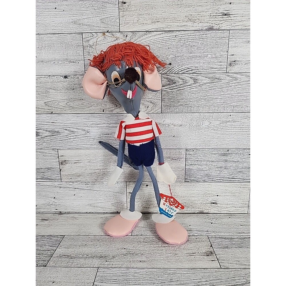 Vintage Holiday Fair Mouse Plush 1965 Japan 10.5" Hanzel & Gretel Doll w/ Tag